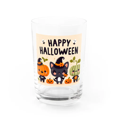 Happy Halloween かわいいハローウィーンキャラクター Water Glass