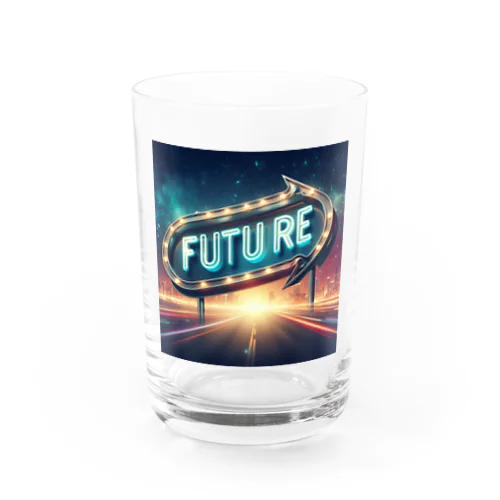 FUTURE　文字入り未来を感じさせるイラスト Water Glass