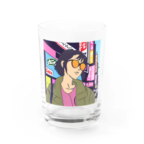 sunglass girl 街編 Water Glass