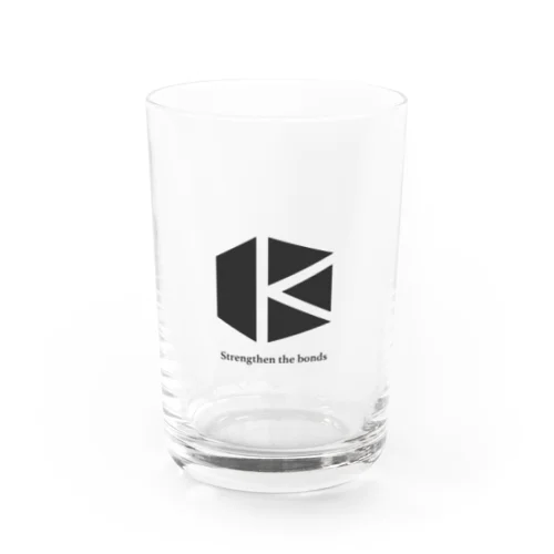 Kubography Black Logo Water Glass