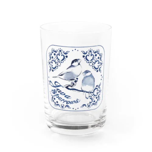 千代と紅のアズレージョ風 Water Glass