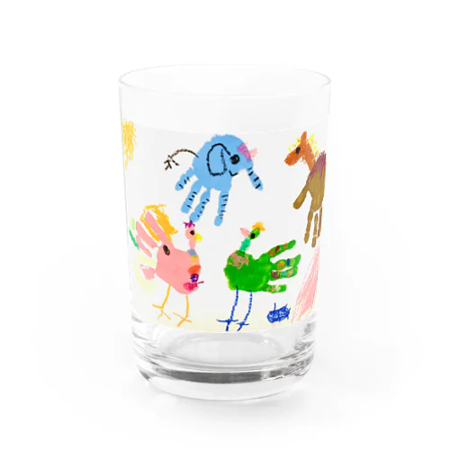 おててのどうぶつえん Water Glass