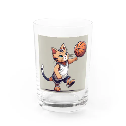 バスケにゃんこ Water Glass