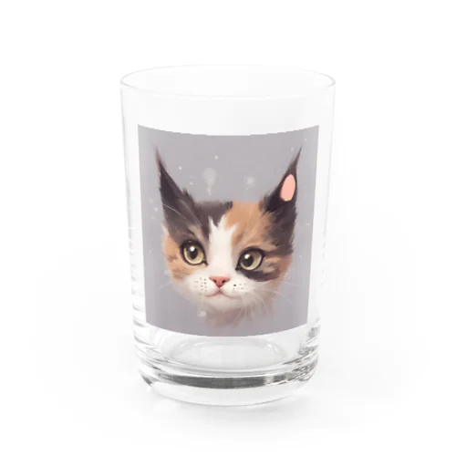 猫のマロンくん Water Glass