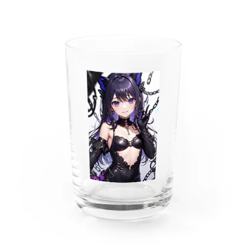 AIイラストグッズ（蝶と鎖） Water Glass