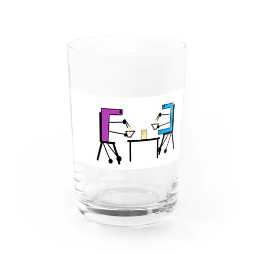 ピーくんとリィーくんの初めての食事 Water Glass