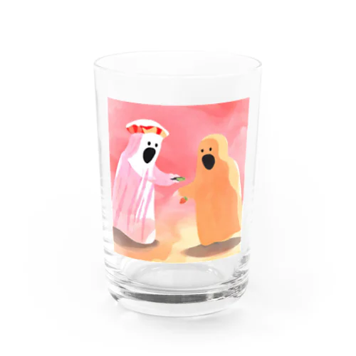 苺オバケと蜜柑オバケ Water Glass