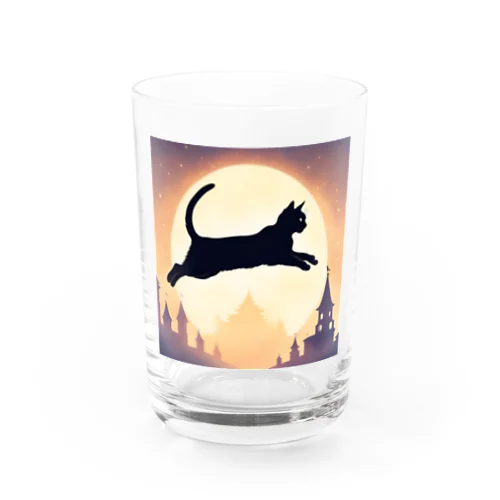 猫のシルエットグッズ Water Glass