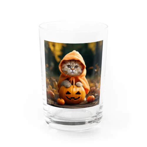 ネコのハロウィン Water Glass