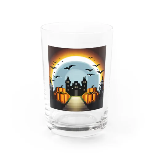 ドット絵のハロウィン城 Water Glass