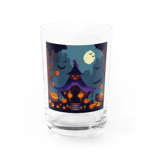 ドット絵のかぼちゃの魔女の家 グラス