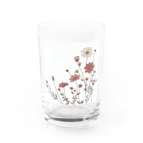 秋の草花のイラスト グラス