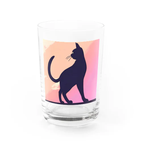 黒猫POP2 Water Glass