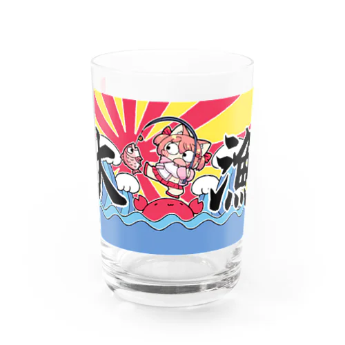 大漁旗風かに子 Water Glass