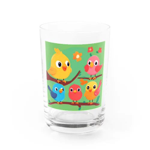 可愛い小鳥達 Water Glass