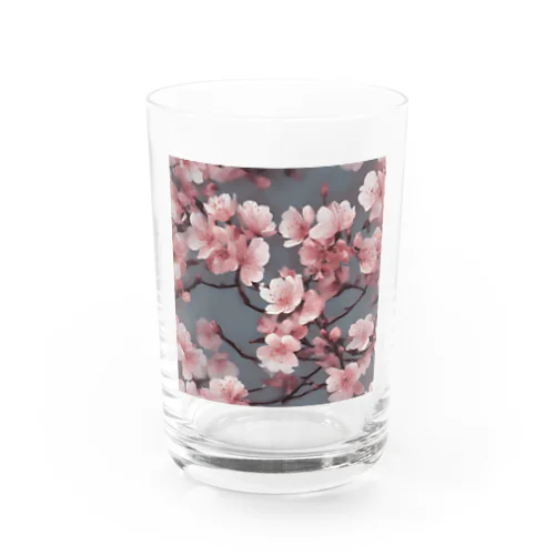 桜のアート　cherryblossom art Water Glass