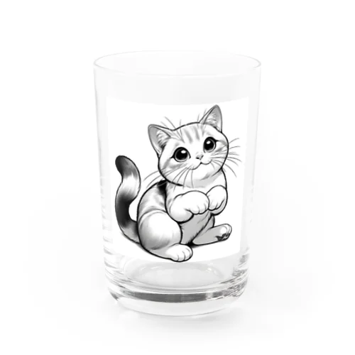 お座りにゃんにゃん Water Glass