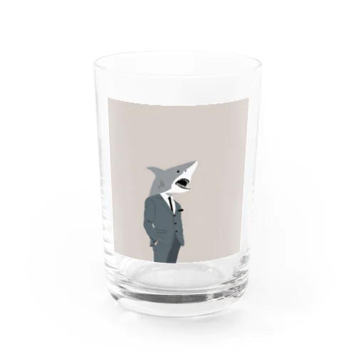 トップ営魚マンさめお Water Glass