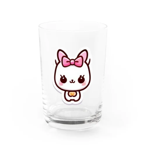 癒しの白猫グッズ～あなたの心にふれる白い天使～ Water Glass