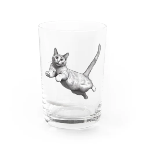 跳ね猫 Water Glass