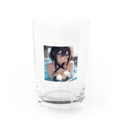 セクシー水着のお姉さん1 Water Glass