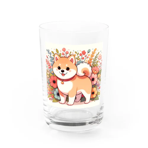 可愛い柴犬 Water Glass