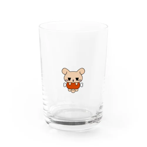 ムスっとわんちゃん　メガネバージョン Water Glass