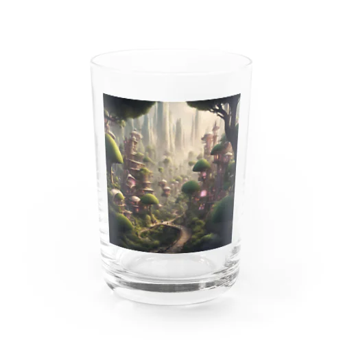 景色がきれいな町のイラストグッズ Water Glass