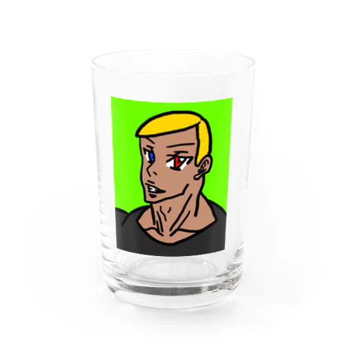 金髪色黒マッチョ Water Glass