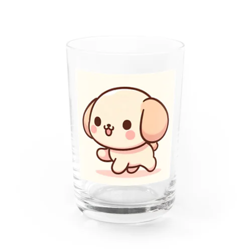 ゆる犬の、森谷さん Water Glass