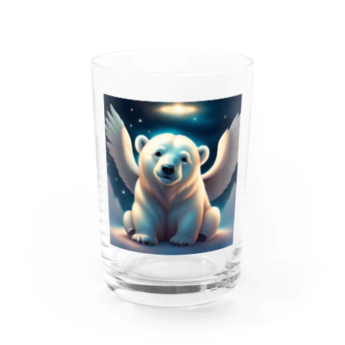 可愛らしい天使のシロクマのイラストグッズ Water Glass