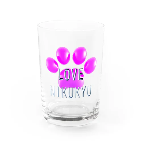 LOVE NIKUKYU -肉球好きさん専用 ピンクバルーン - Water Glass