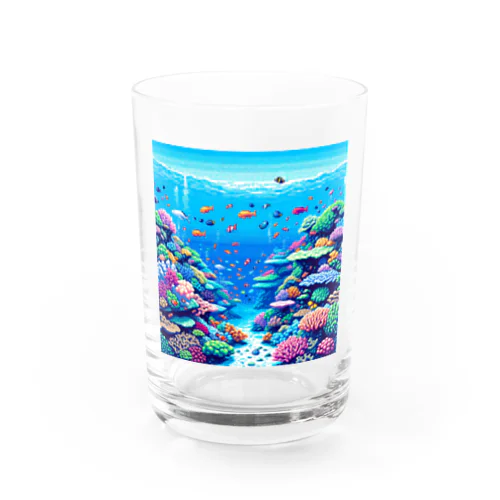 ドット絵沖縄の海 Water Glass