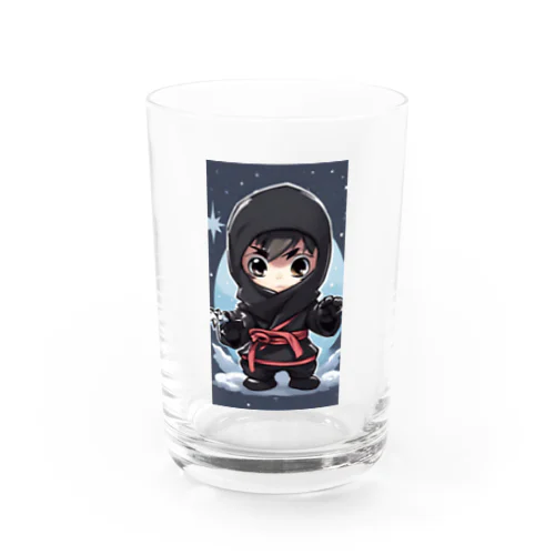 とっても小さな忍者さんのキュートなイラスト入り Water Glass