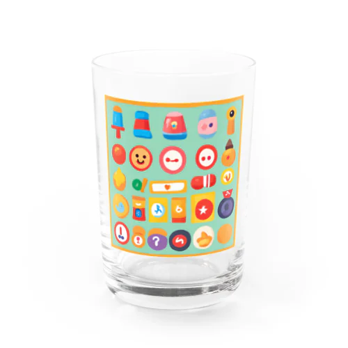 キュートなキャラクターたち Water Glass