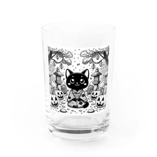 着物猫　ハロウィンver. Water Glass