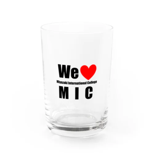 MIC同窓会ロゴ Water Glass