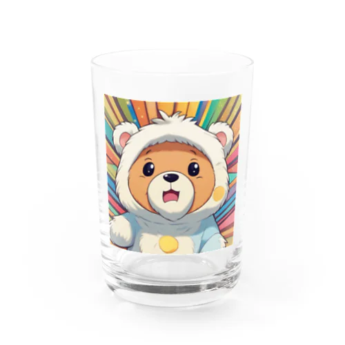 被りものクマちゃん Water Glass