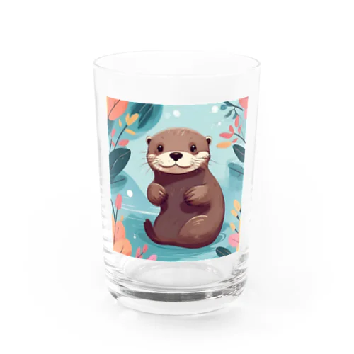 (*≧з≦)カワウソのグッズ Water Glass