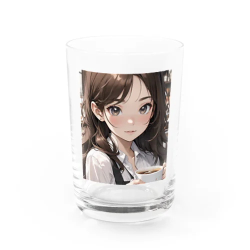 バリスタ見習いの女の子 Water Glass