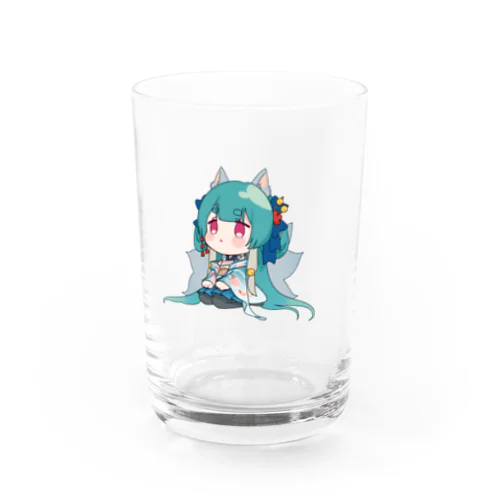 まちぼうけおおかみグラス Water Glass
