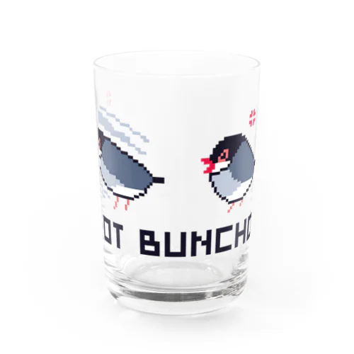 ドット文鳥（怒） Water Glass