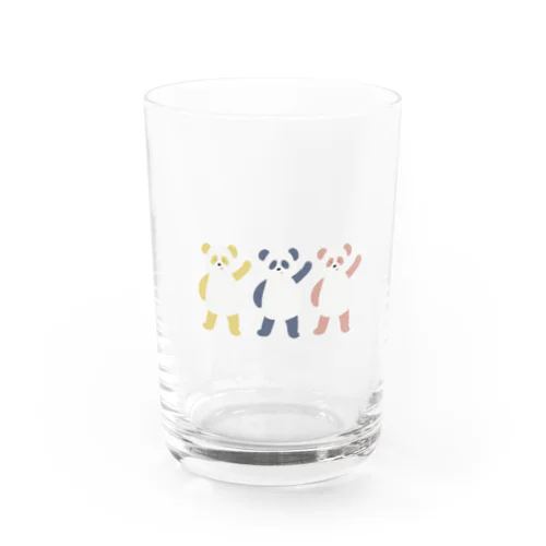 三つ子のパンダさん Water Glass