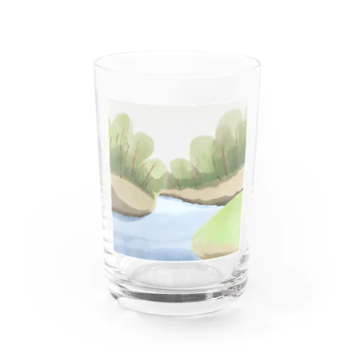 川（水彩画） Water Glass