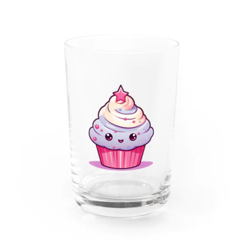 可愛いカップケーキ Water Glass