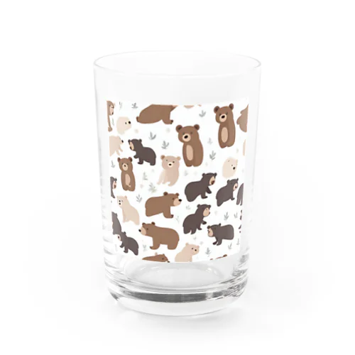 可愛いクマのデザイン Water Glass