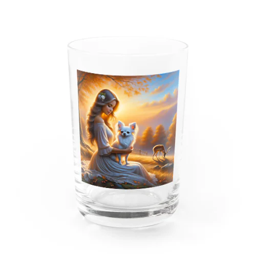 Golden Hour Embrace  夕暮れの抱擁 Water Glass