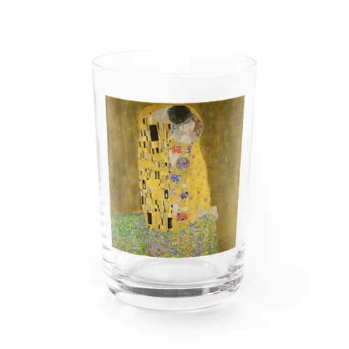 クリムト「接吻」　グスタフ・クリムトの絵画【名画】 Water Glass