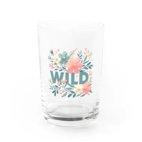 綺麗な花とwildと グラス
