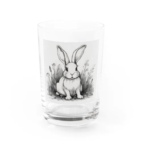休んでいるウサギ Water Glass
